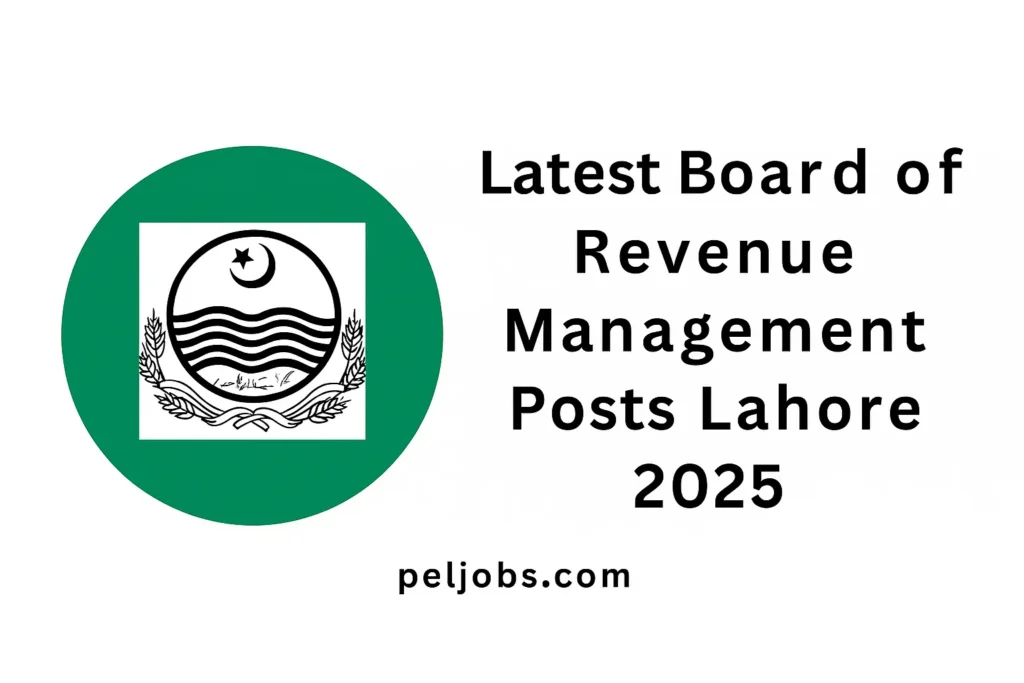 Latest Board of Revenue Management Jobs Lahore Jobs 2025